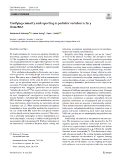 LTE: Ped. Vertebral Artery Dissection